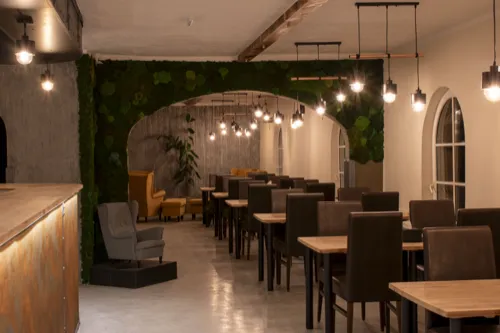 Interiér — bar a posezení